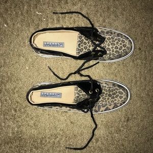 Barely Used Cheetah Print Sperry Topsiders